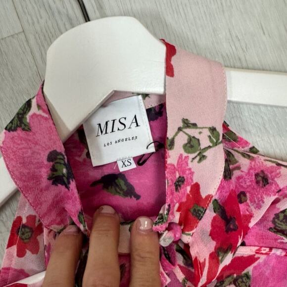 Misa Los Angeles Cold Shoulder Floral Blouse. - Picture 4 of 8